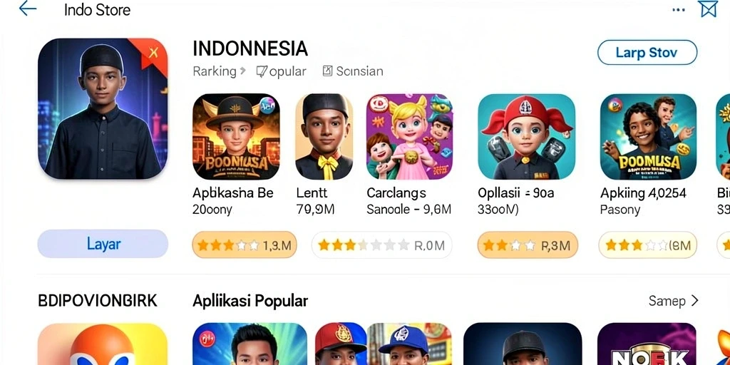 Tampilan karakter yang menarik dan beragam.