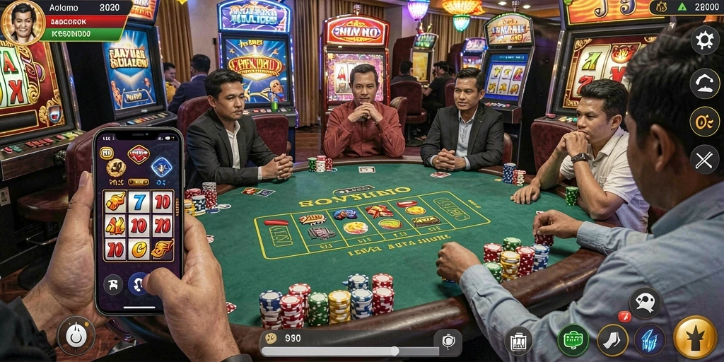 Tampilan karakter yang berwarna-warni dan menarik.
