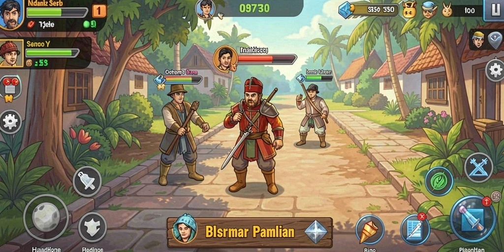 Screenshot menunjukkan tampilan antarmuka permainan yang menarik.