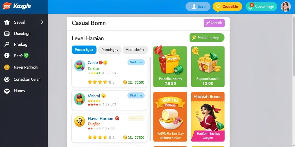 Tampilan utama MDG188 yang menarik dan mudah dinavigasi.