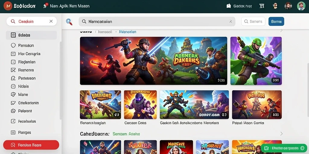 Tampilan awal yang menarik dengan menu interaktif.