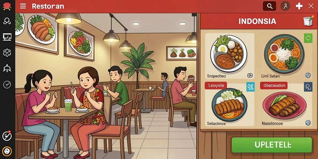 Screenshot menunjukkan antarmuka pengguna yang menarik.